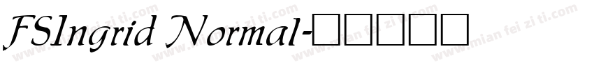 FSIngrid Normal字体转换